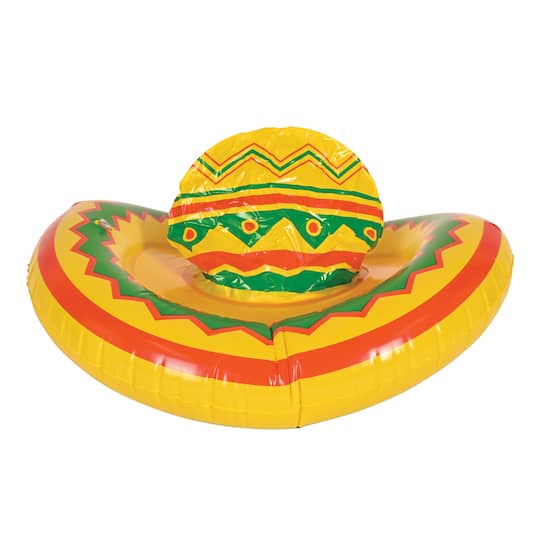 Beistle 56193 Mexican Theme Inflatable Sombrero Hat - Pack of 12
